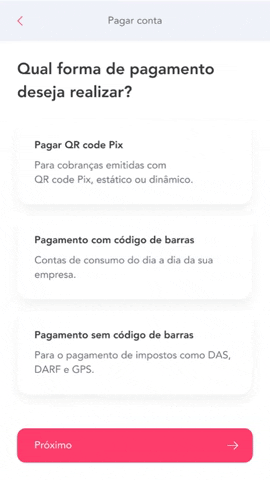 Gif animado de como realiza um pagamento de imposto sem código de barras.